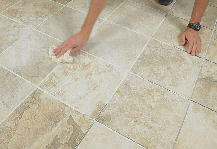 Epoxy grout installation